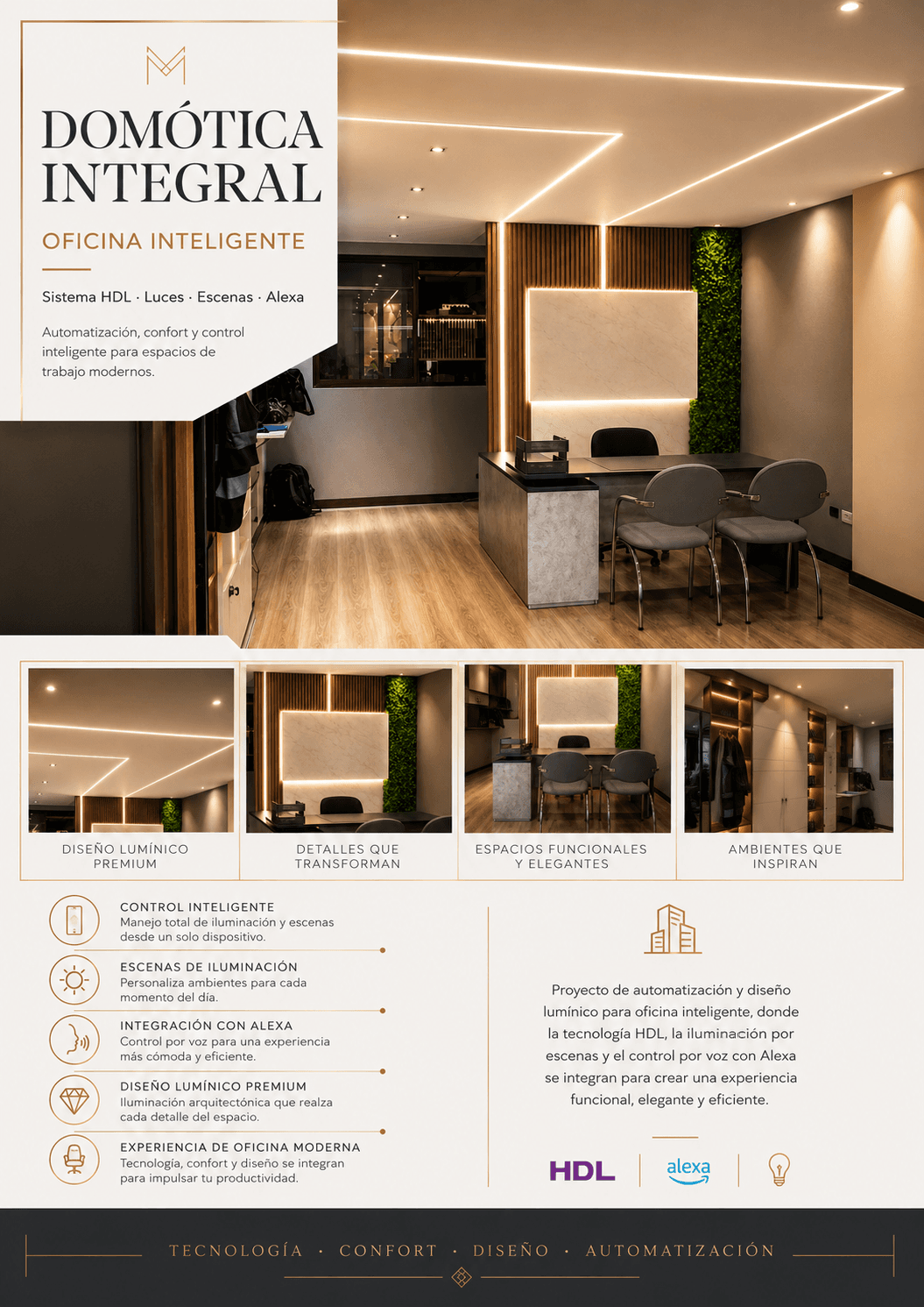 Smart Office - Cuenca — Domótica + Iluminación + Alarmas en Cuenca por ARETECH